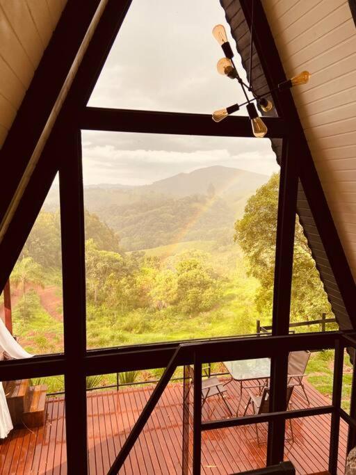 Vila Cabana Raizes: A-Frame Com Vista Para As Montanhas Baependi Exteriér fotografie